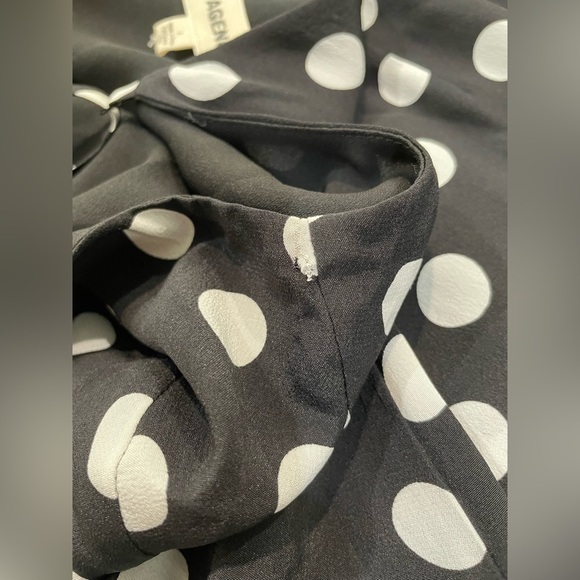 L'agence Jaelyn V Neck Cami Polka Dot Retro Silk Printed Jumpsuit size 2 - Picture 14 of 14